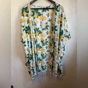 Kathy Ireland Floral Lemon fruit citrus print tomato girl size xl